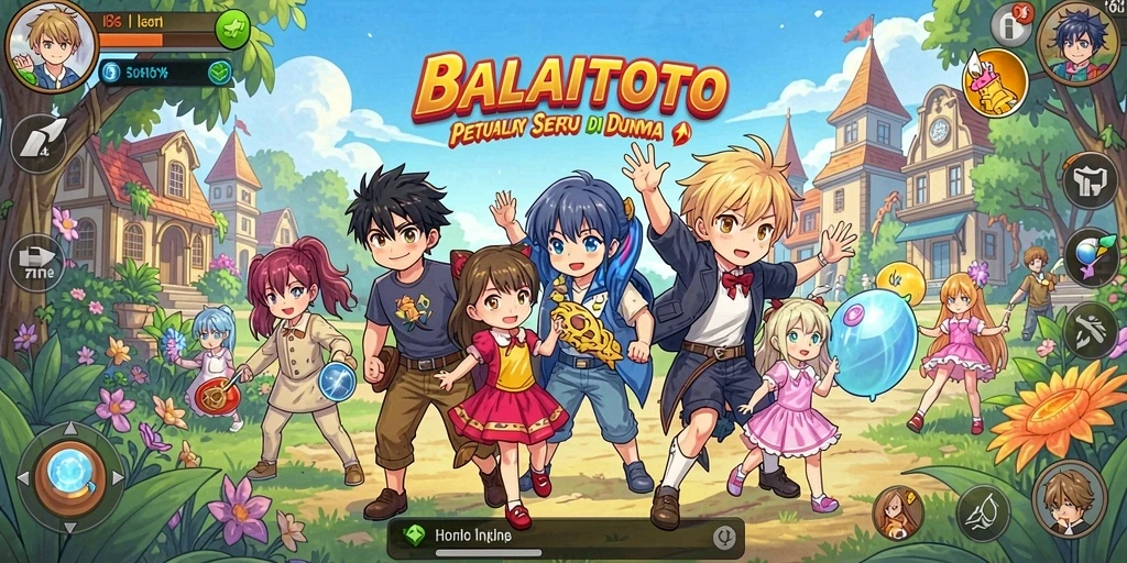 Gameplay seru di BALAITOTO dengan karakter anime menawan.