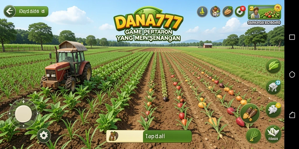 Tampilan gameplay seru dalam DANA777 dengan berbagai tanaman dan hewan.