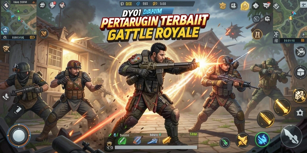 Tampilan mendebarkan dari gameplay DY01 yang intens di medan perang.