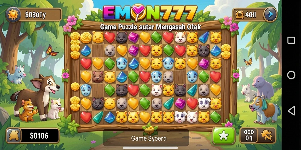 Tampilan menarik dari gameplay Puzzle di EMON777.