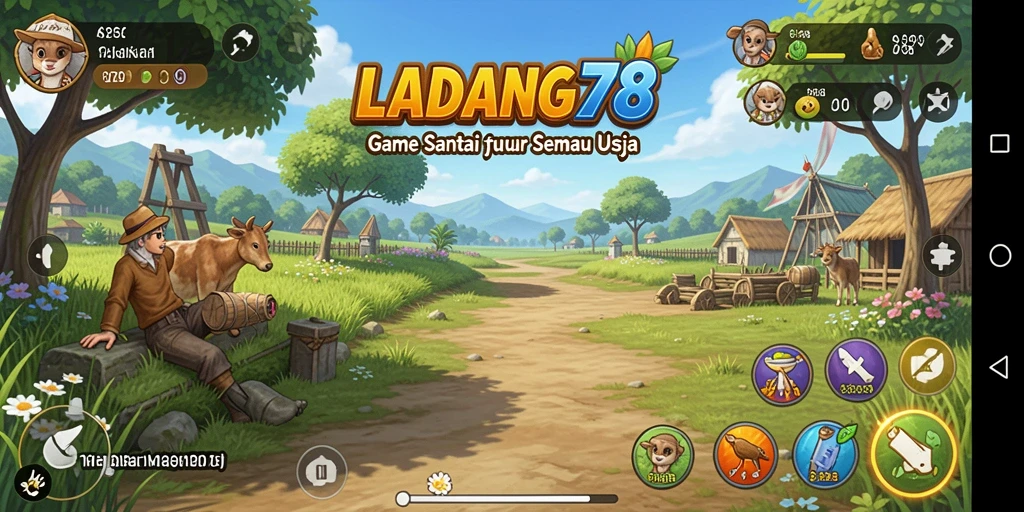 Screenshot gameplay LADANG78 menampilkan aksi permainan santai dan menyenangkan.