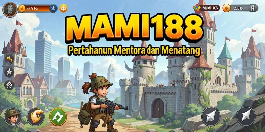 Screenshot MAMI188 menampilkan aksi pertahanan menara yang seru dan mendebarkan.