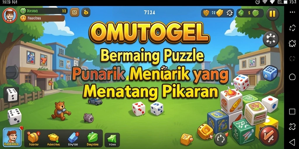 Tampilan gameplay puzzle yang seru dan menarik di OMUTOGEL.