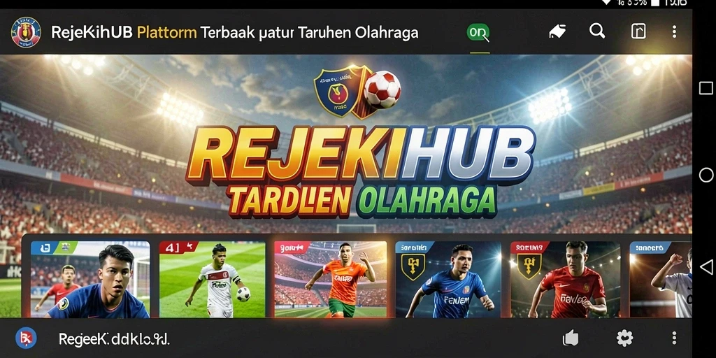 Tampilan utama REJEKIHUB dengan berbagai opsi taruhan olahraga.
