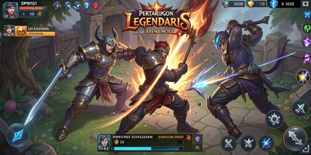 Gameplay seru SPIN101 dalam arena MOBA yang menegangkan.