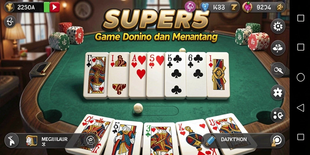 Tangkapan layar menunjukkan gameplay seru di SUPER5.